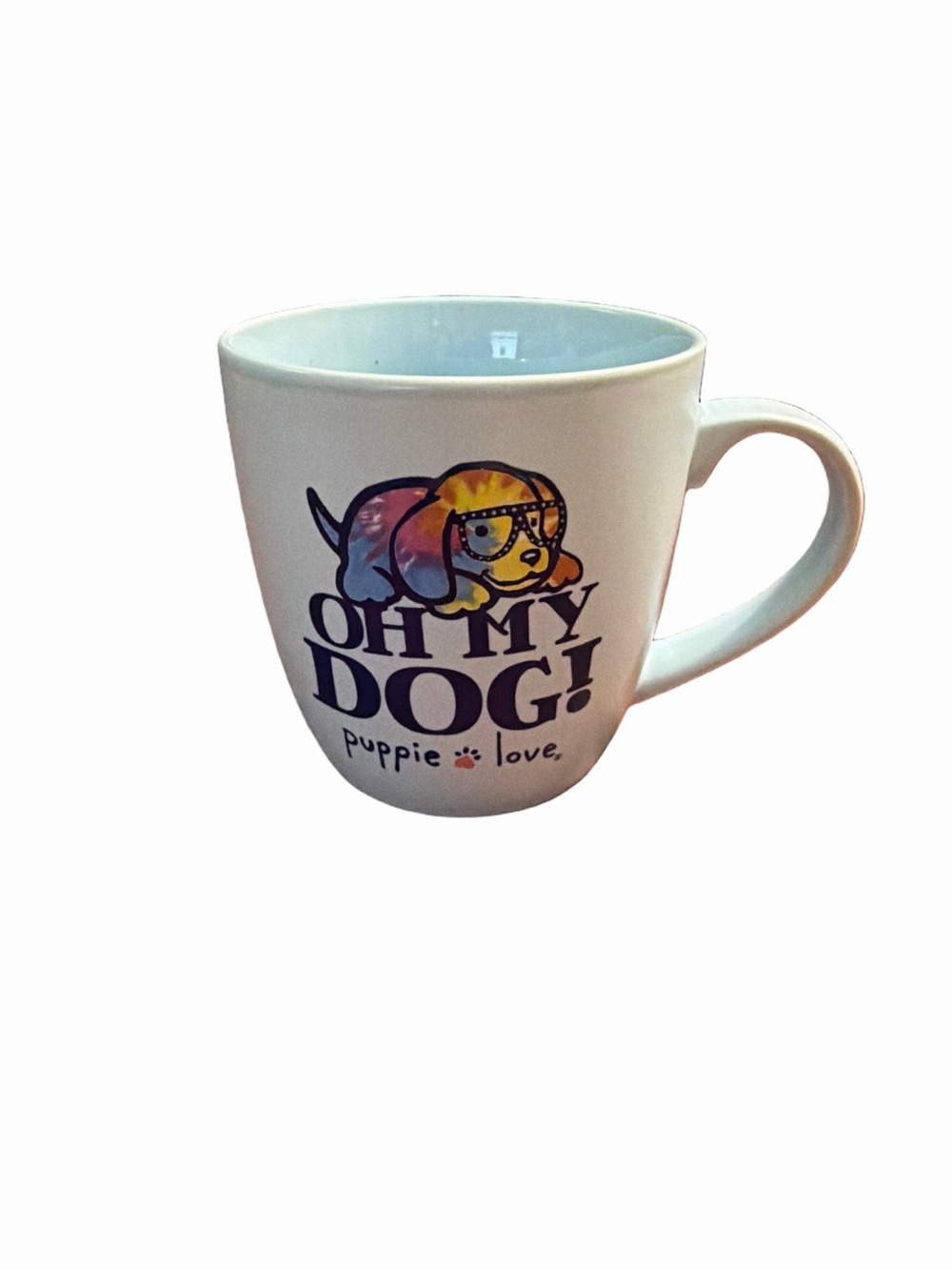 Pavilion Puppie Love "Oh My Dog!" Tie Dye Ceramic Mug 17oz